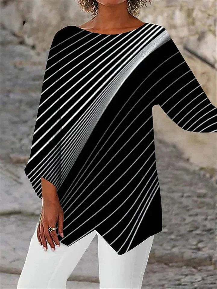 EP | Blouse à manches longues stylée à imprimé géométrique