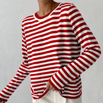 ND | T-shirt classique rayé à manches longues