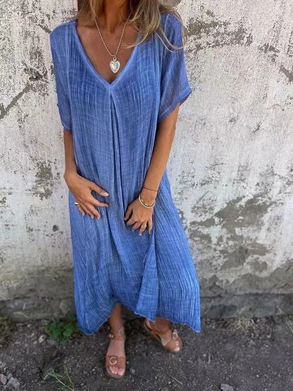 EP | Robe midi élégante à col en V