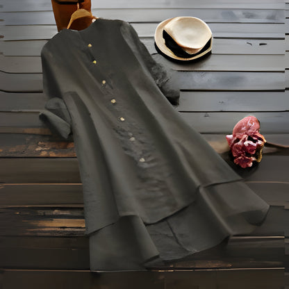 EP | Robe d'été en coton et lin grande taille