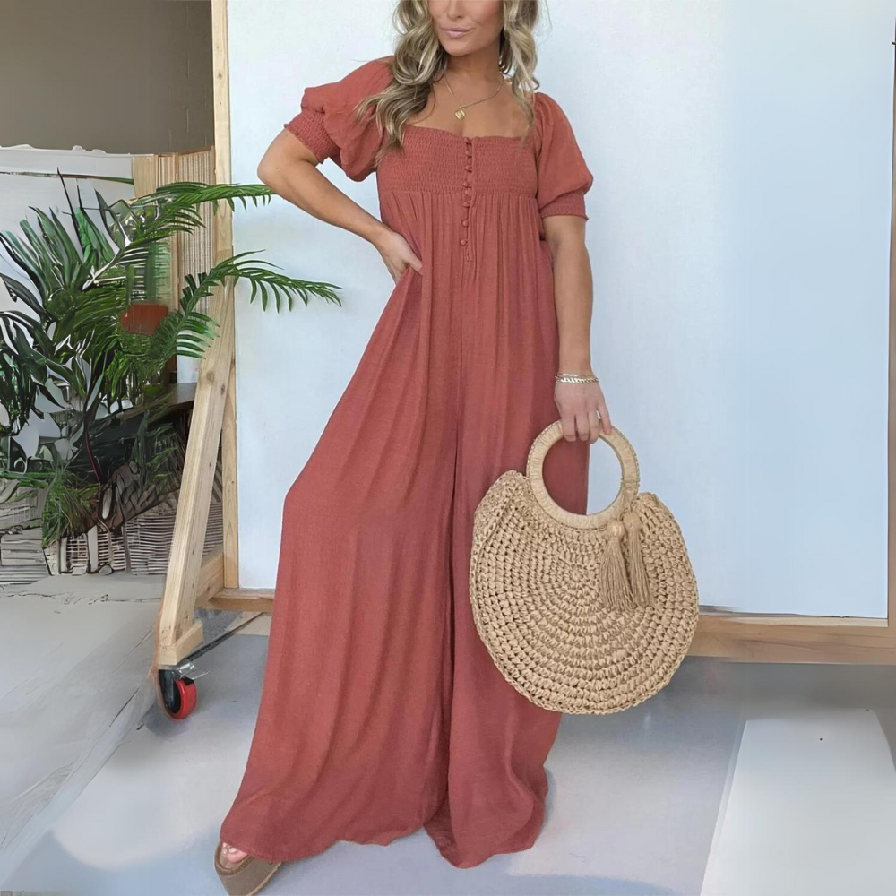 ND | Jumpsuit à encolure carrée et boutons