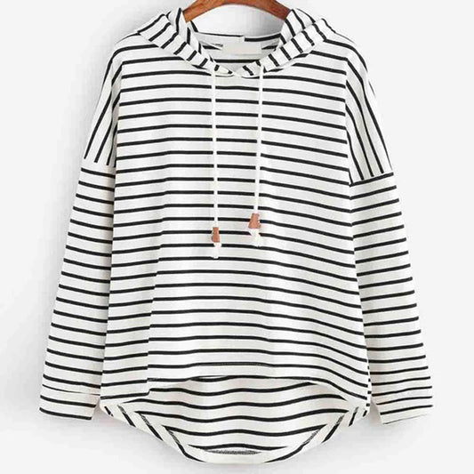 ND | Sweat à capuche rayé grande taille