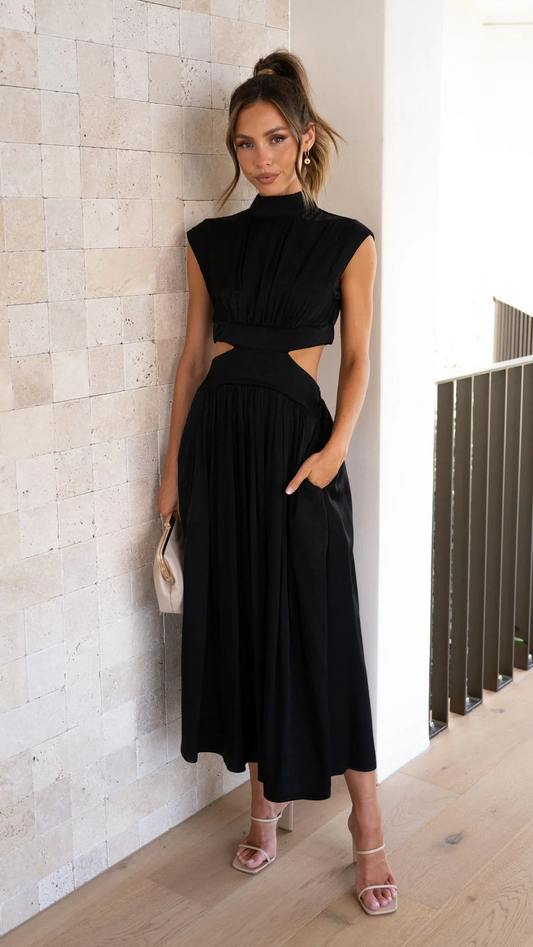 EP | Robe midi avec découpe et poches