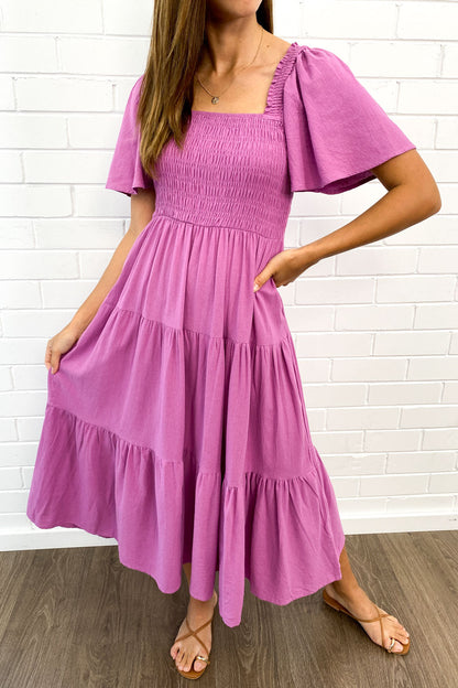 EP | Robe midi féminine off-shoulder