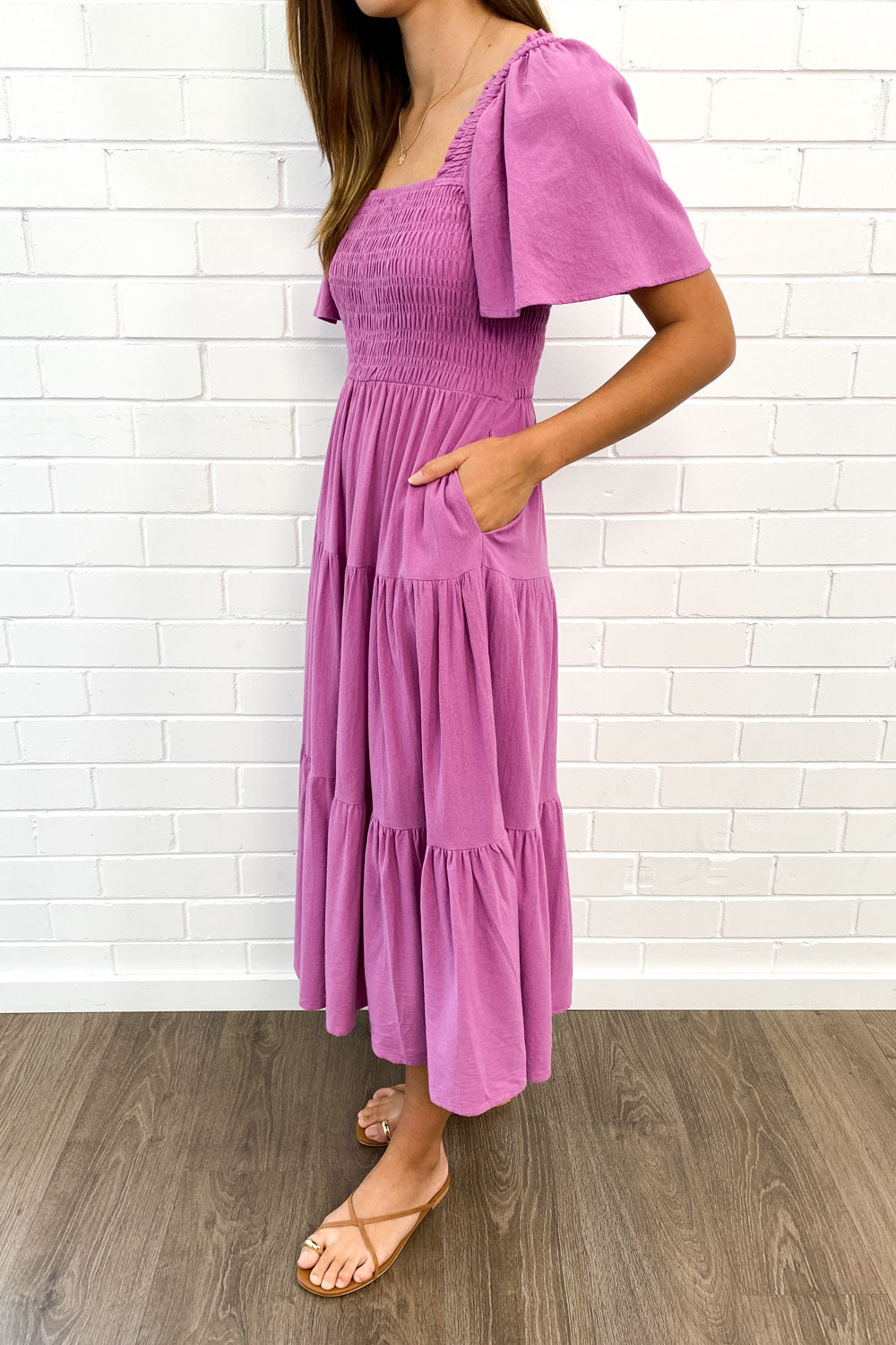 EP | Robe midi féminine off-shoulder