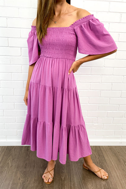 EP | Robe midi féminine off-shoulder