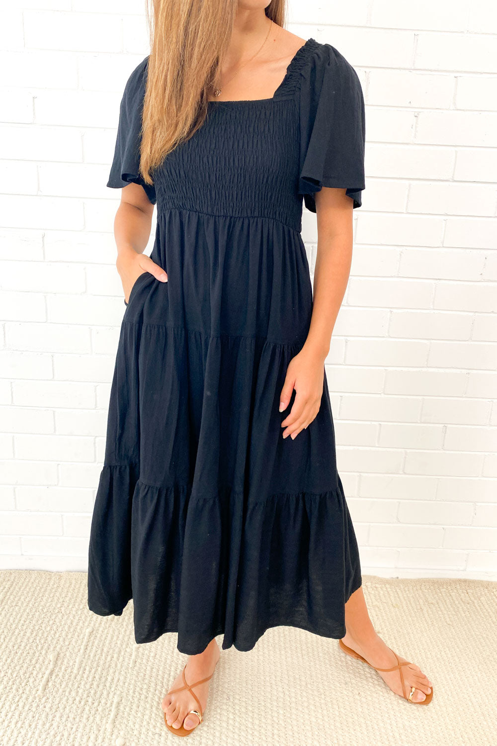 EP | Robe midi féminine off-shoulder
