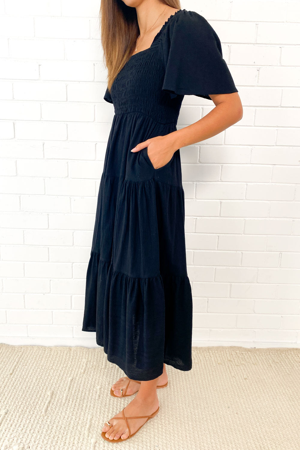 EP | Robe midi féminine off-shoulder