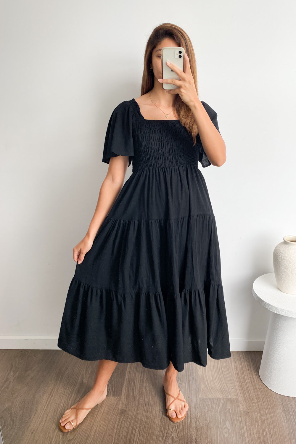 EP | Robe midi féminine off-shoulder