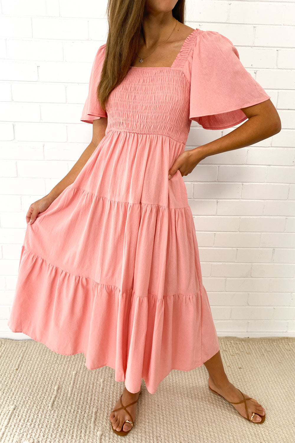 EP | Robe midi féminine off-shoulder