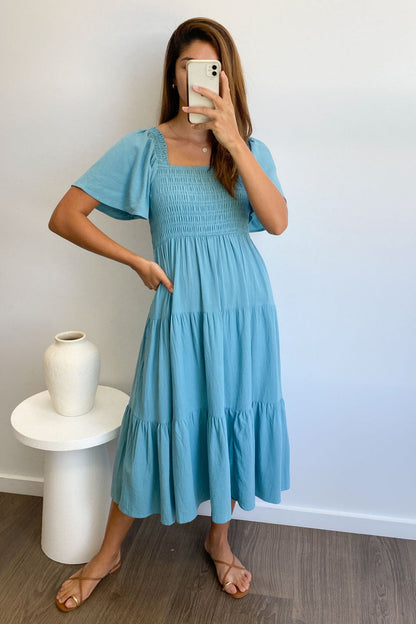 EP | Robe midi féminine off-shoulder