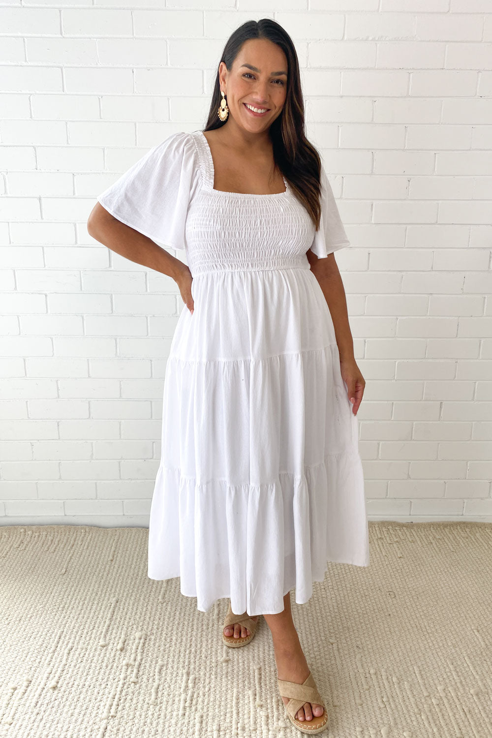 EP | Robe midi féminine off-shoulder