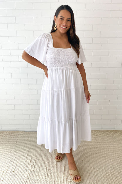 EP | Robe midi féminine off-shoulder