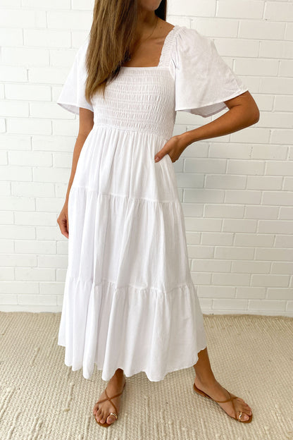 EP | Robe midi féminine off-shoulder