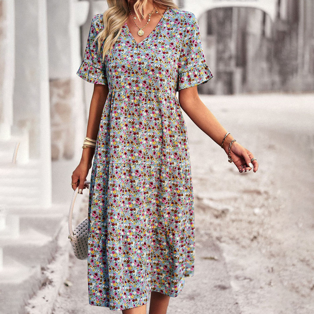 EP | Robe midi élégante à fleurs