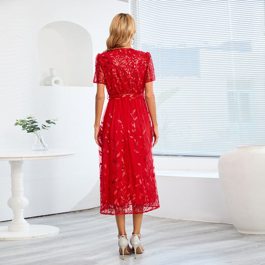 EP | Robe midi à paillettes pour femme