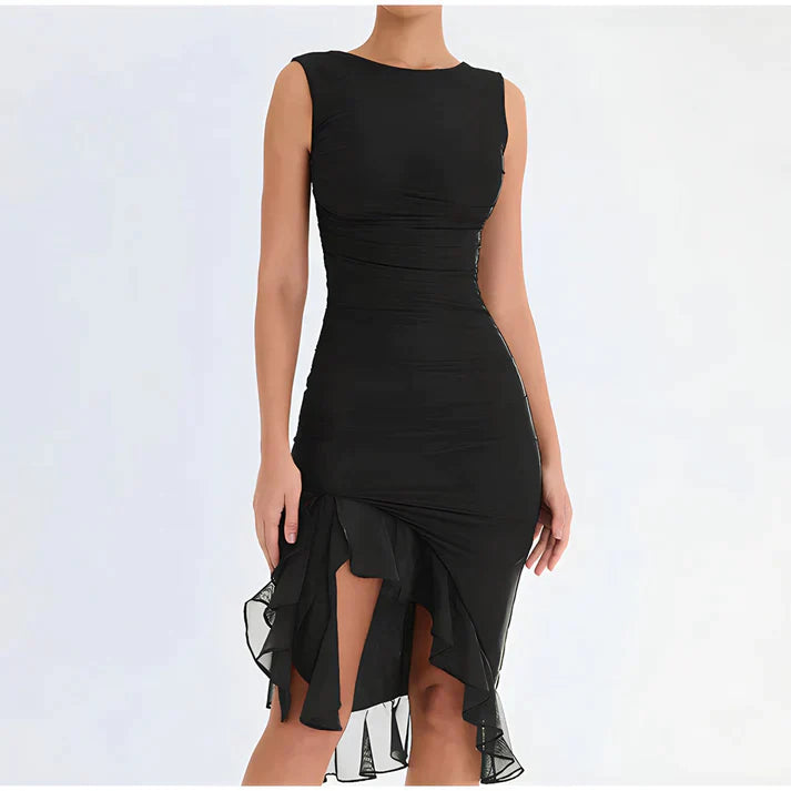 EP | Robe bodycon élégante à volants