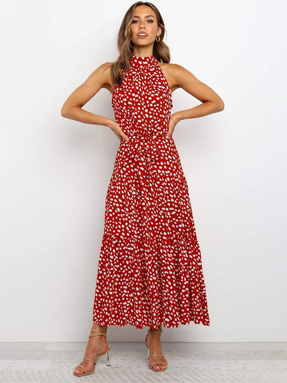 EP | Robe midi sans manches à pois