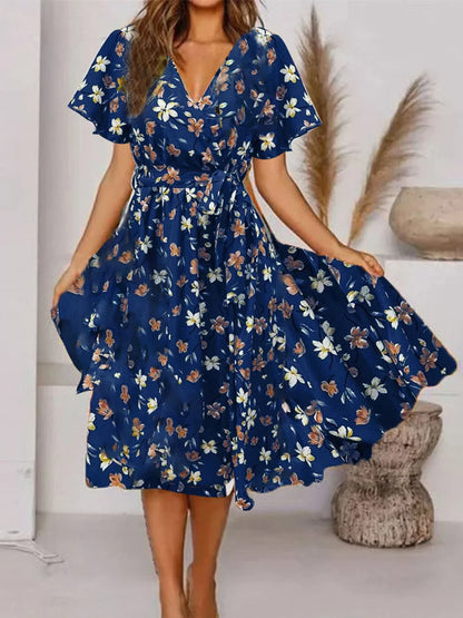 EP | Robe midi élégante avec imprimé floral romantique