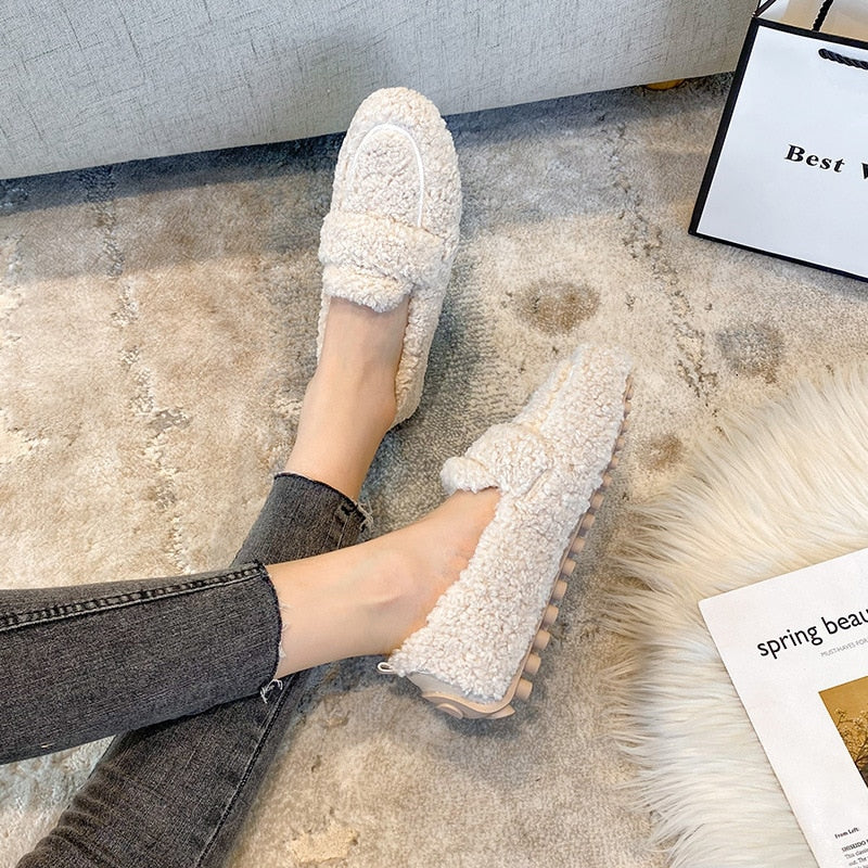 EP Chaussures de pantoufles en peluche