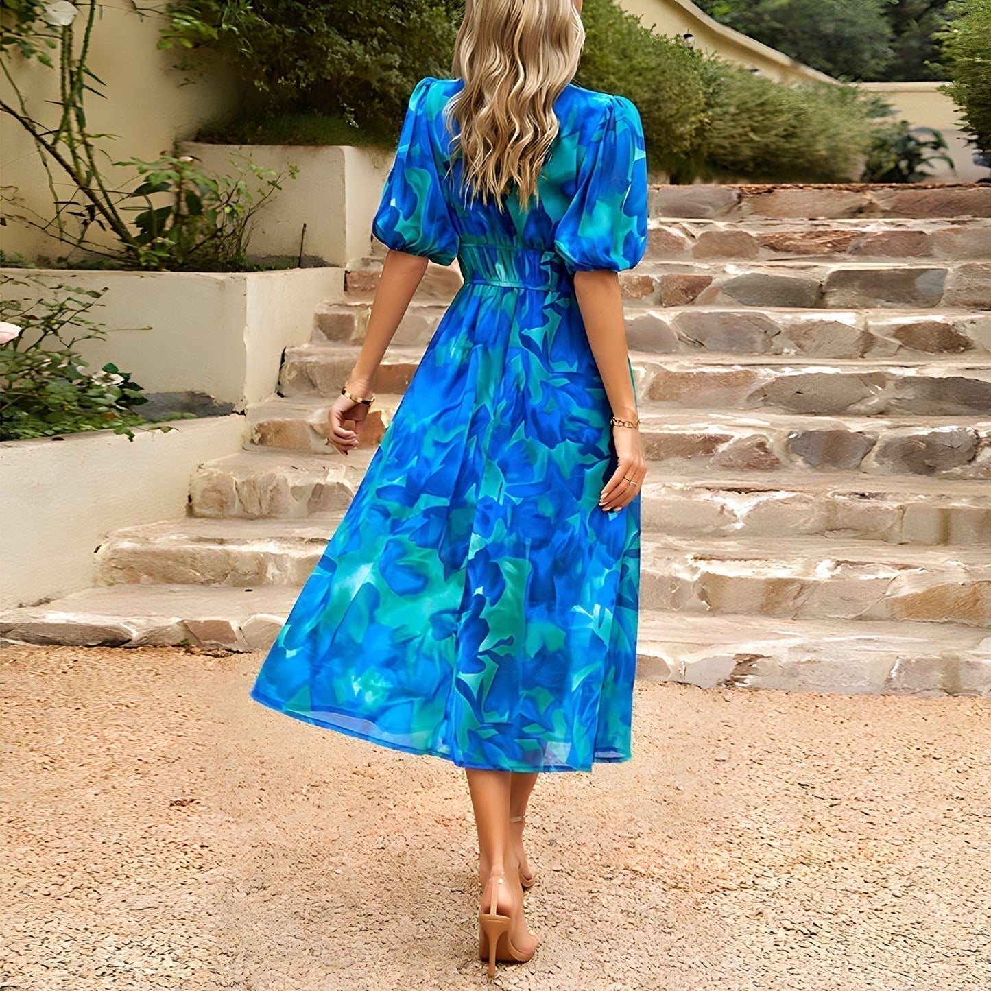 EP | Robe midi avec décolleté en V