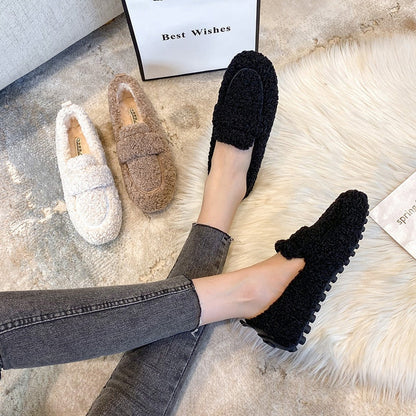 EP Chaussures de pantoufles en peluche