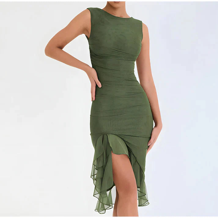 EP | Robe bodycon élégante à volants