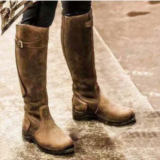 ND | Bottes en cuir robustes au niveau du genou