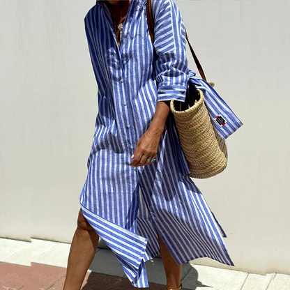 EP | Robe chemise élégante à rayures