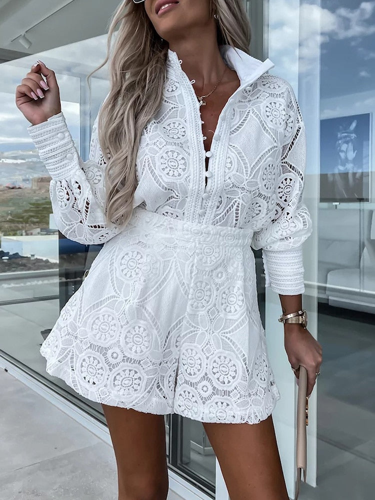 EP | Robe barboteuse en dentelle