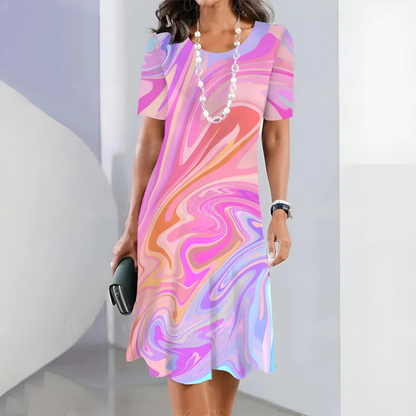 EP | Magnifique robe à motifs marbrés