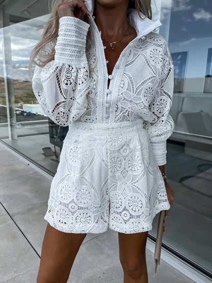 EP | Robe barboteuse en dentelle