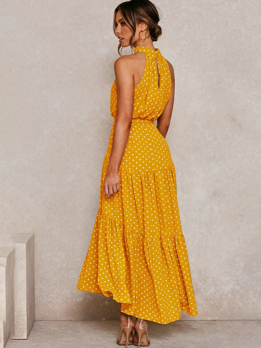 EP | Robe midi sans manches à pois