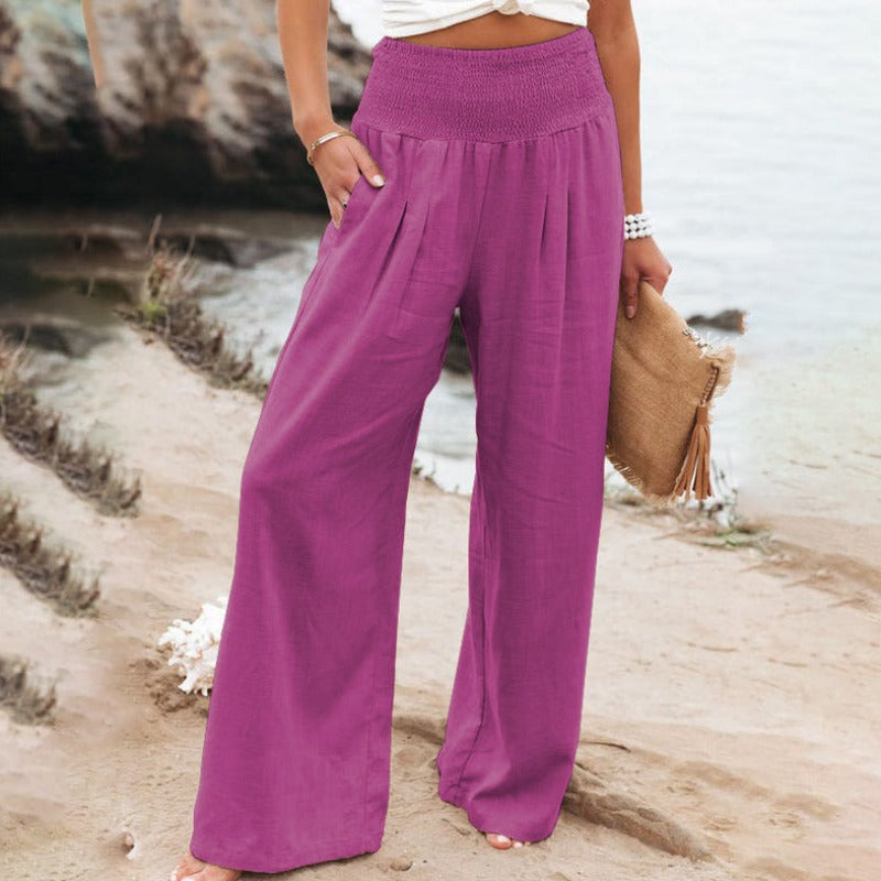 ND | Pantalon à jambe large et taille haute
