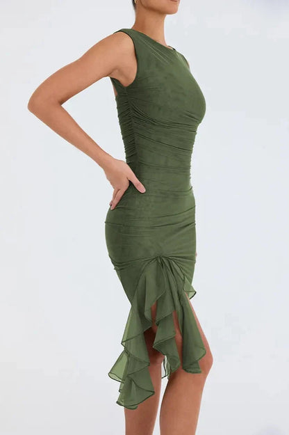 EP | Robe midi élégante à volants pour toutes les occasions