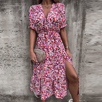 EP | robe avec imprimé floral et fente