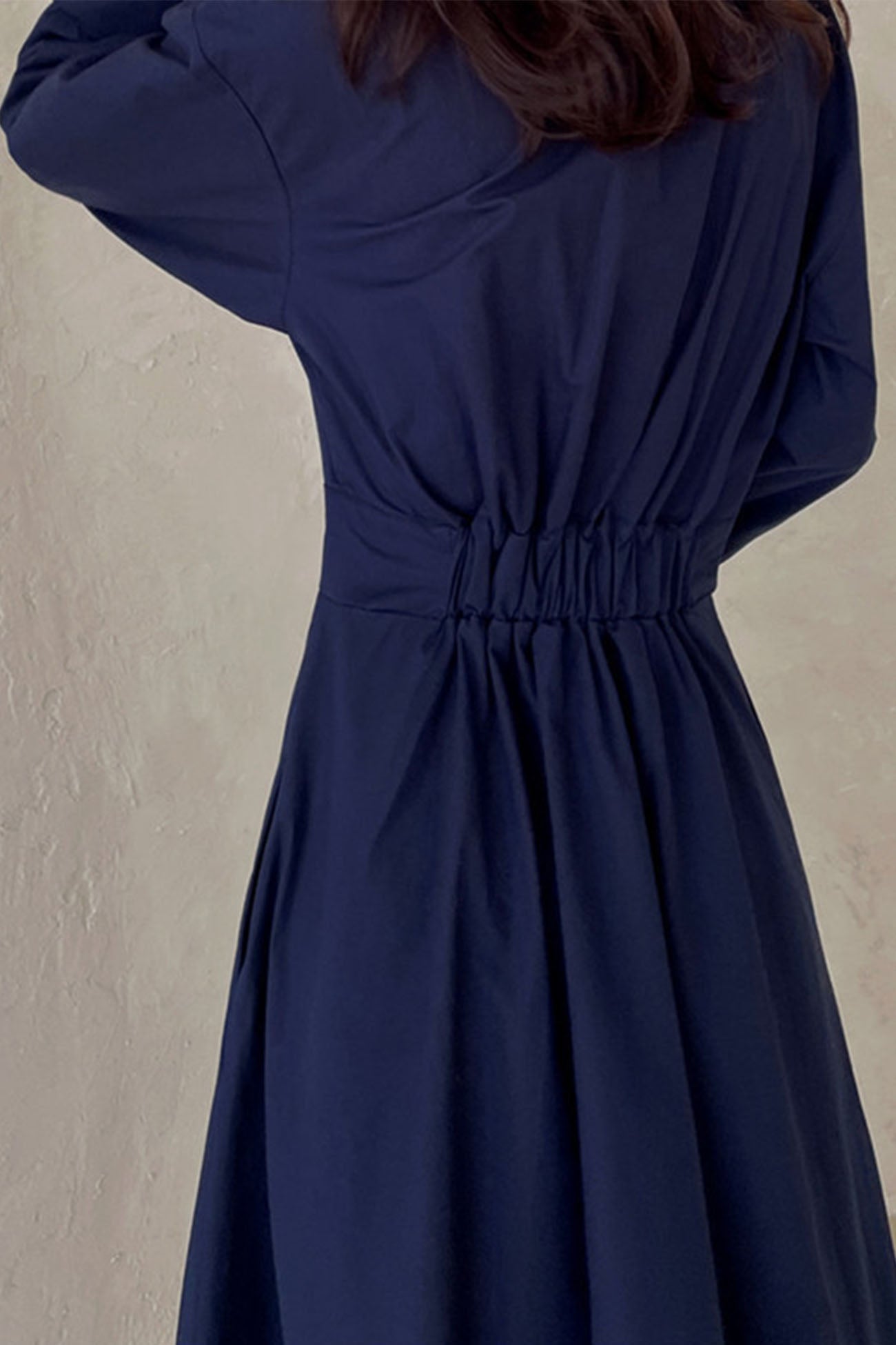 EP | Chemise à manches longues en ligne A Robe midi en coton