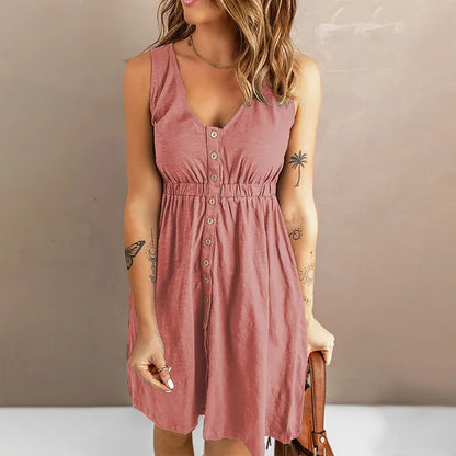 EP | Robe élégante avec boutons pour femmes
