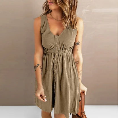 EP | Robe élégante avec boutons pour femmes