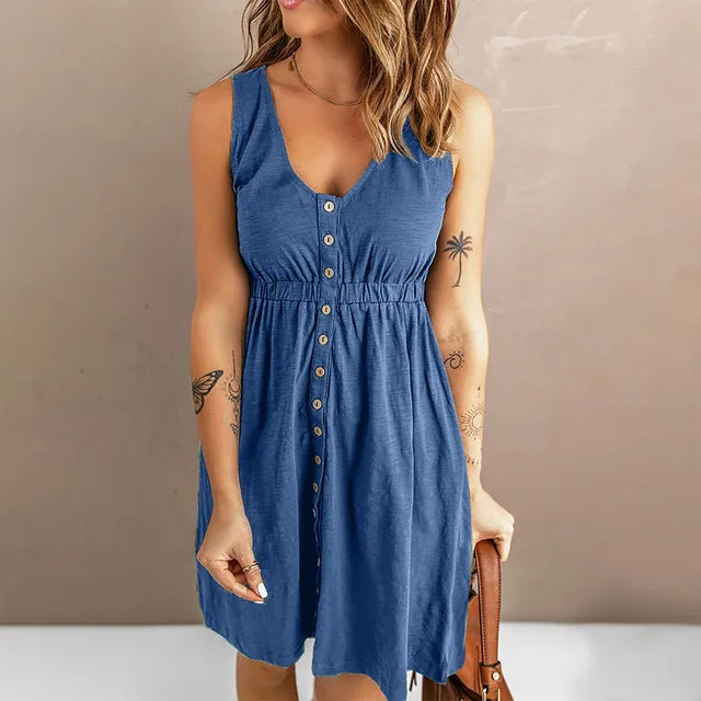 EP | Robe élégante avec boutons pour femmes