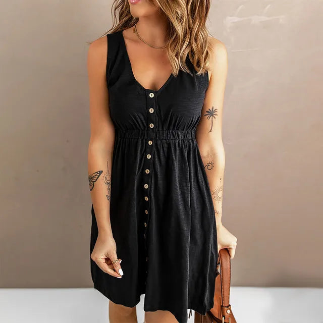 EP | Robe élégante avec boutons pour femmes