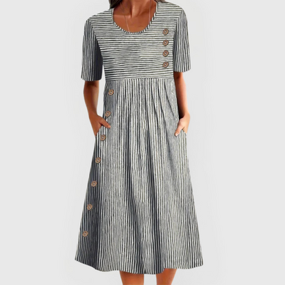 EP | Robe midi rayée