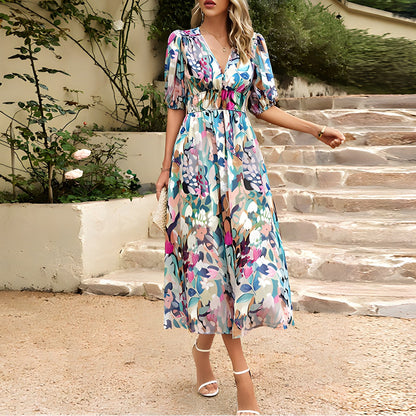 EP | Robe midi avec décolleté en V