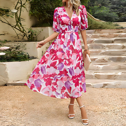EP | Robe midi avec décolleté en V