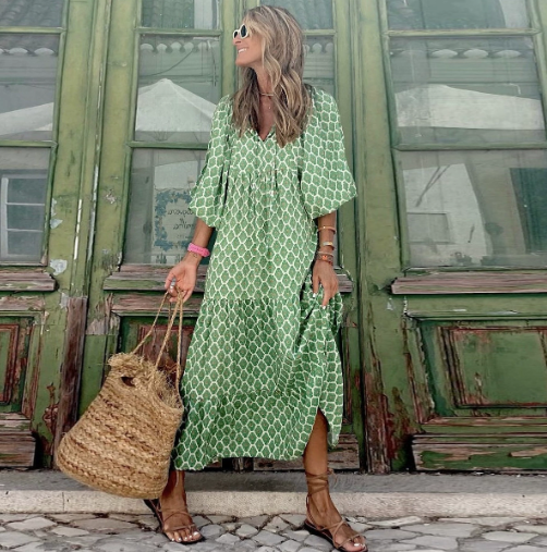 EP | Robe midi élégante avec motif floral pour un style sans effort