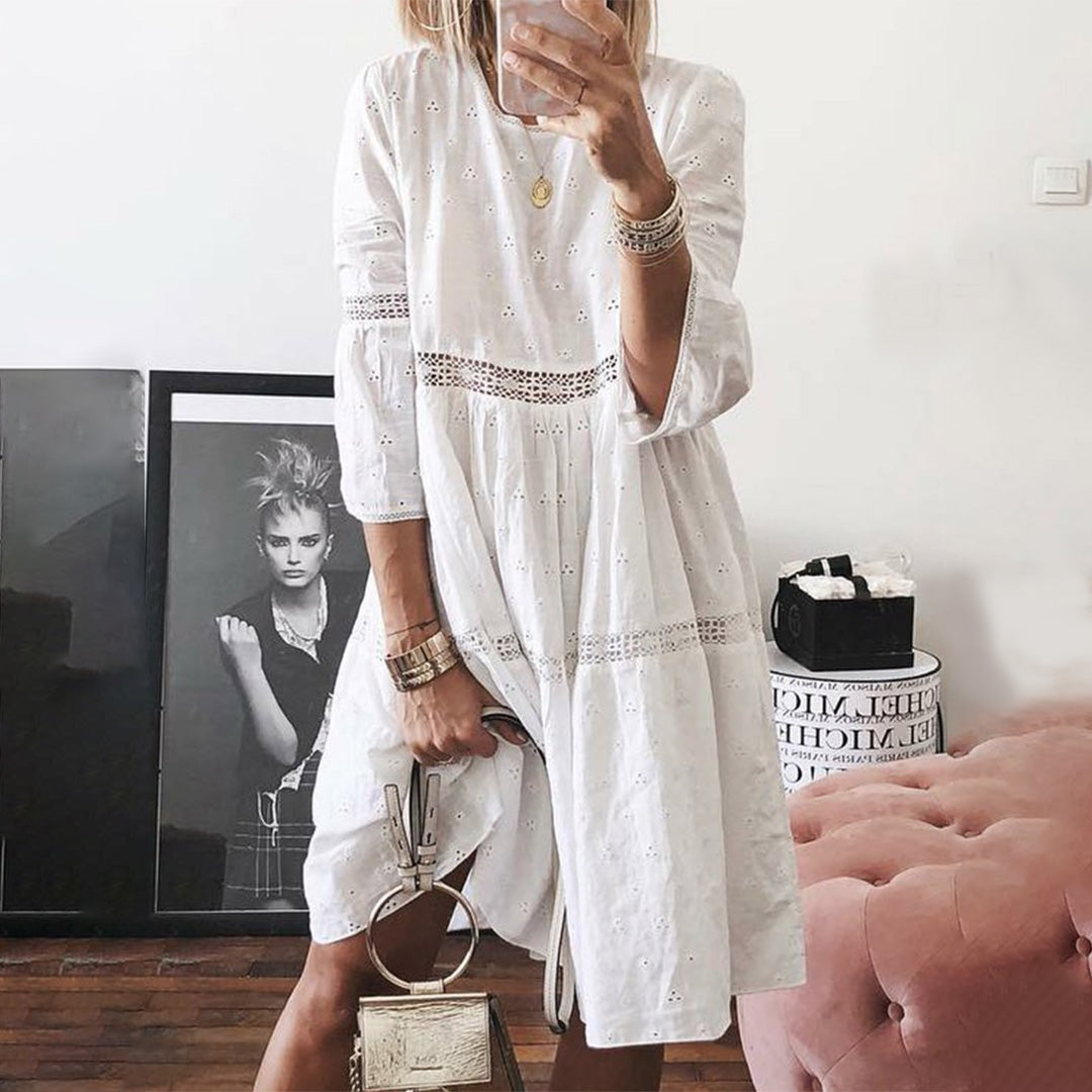 EP | Robe midi | Robe midi à manches longues | Robes d'été pour femmes