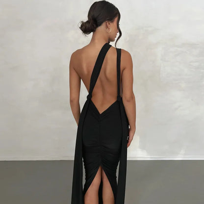 EP | Deep Bare High Irrégulières Femme Robe midi étroite