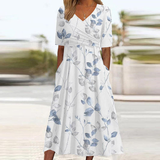EP | Robe midi avec imprimé floral tendance et poches latérales