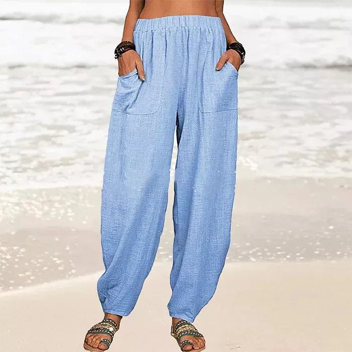 EP | Pantalon large en lin pour femmes