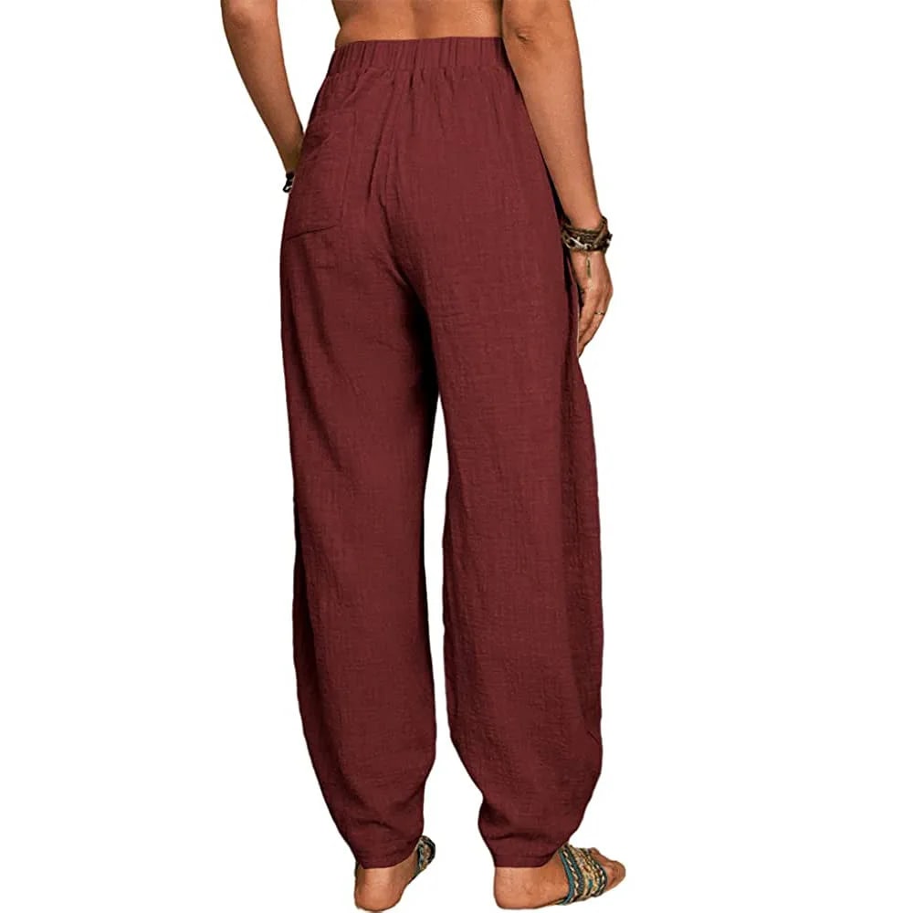 EP | Pantalon large en lin pour femmes